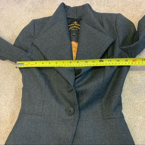 Vivian Westwood Anglomania dark gray wool designer blazer size 40 - Picture 12 of 14